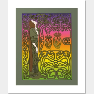 Celtic Lady (sage on rainbow) Posters and Art